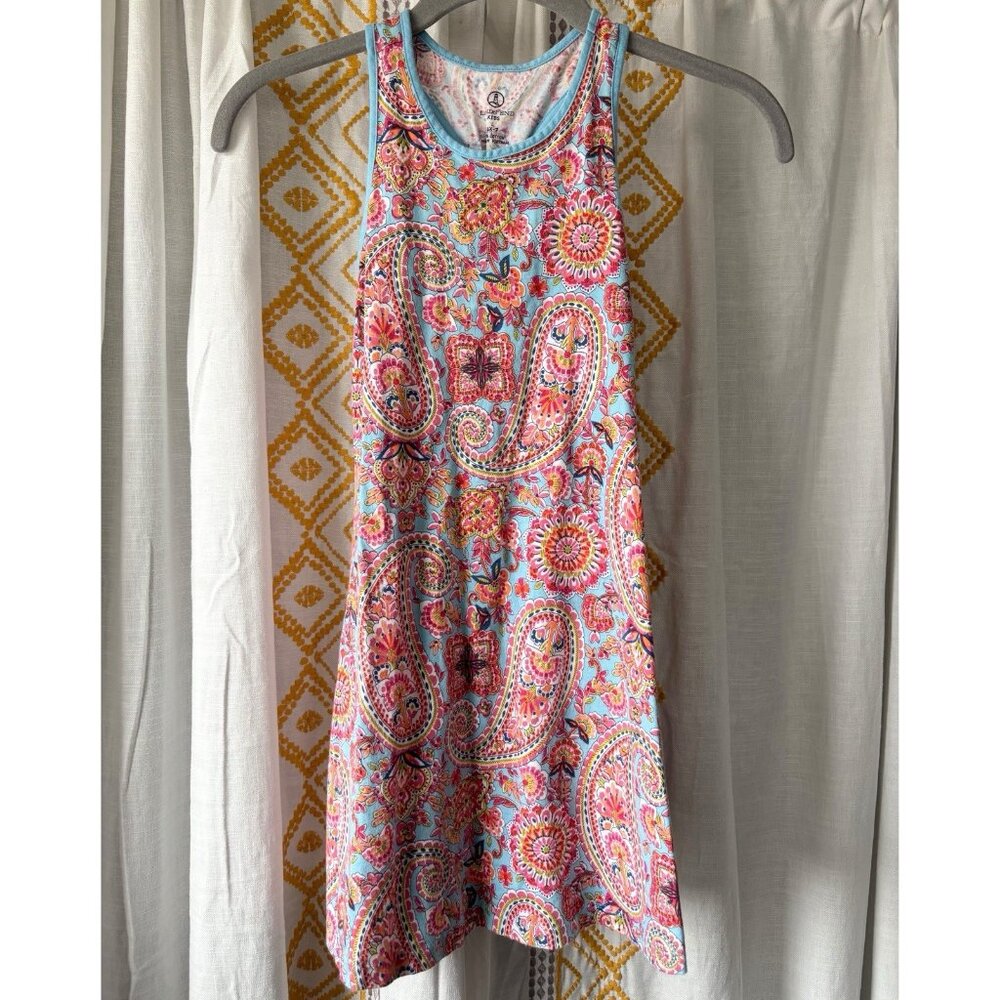 Lands’ End Racerback Paisley Cotton Sundress (Girl’s Size 6X-7)